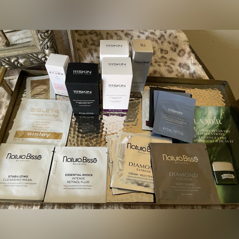 Luxury skincare samples